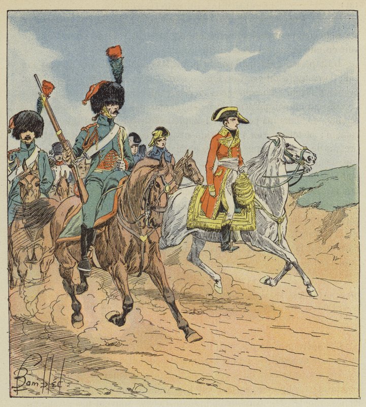 İlk konsolos ve konsolosluk muhafızının yardımcıları, muhafızlar by after Louis Charles Bombled
