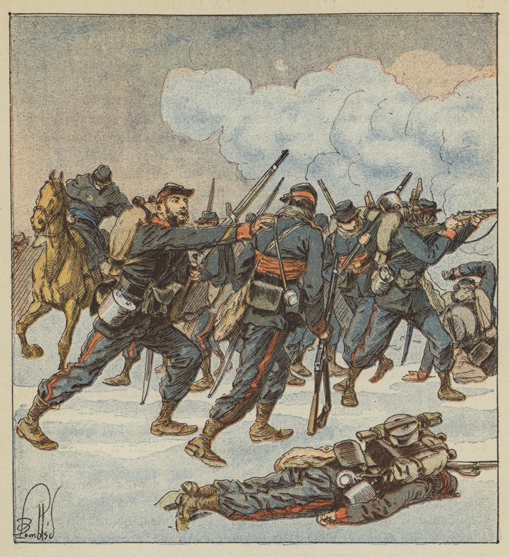 7 Aralık savaşında Isere cep telefonlarından Çavuş Ramus by after Louis Charles Bombled