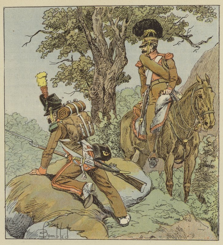 Portekiz Lejyonu, Piyade, Avcılar, Süvari, Atlı Avcılar by after Louis Charles Bombled