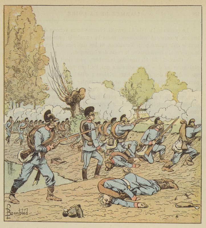 Almanlar Dames-Blanches parkına saldırdı by after Louis Charles Bombled