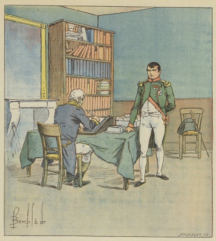 Napolyon Mısır kampanyasını dikte ediyor by after Louis Charles Bombled