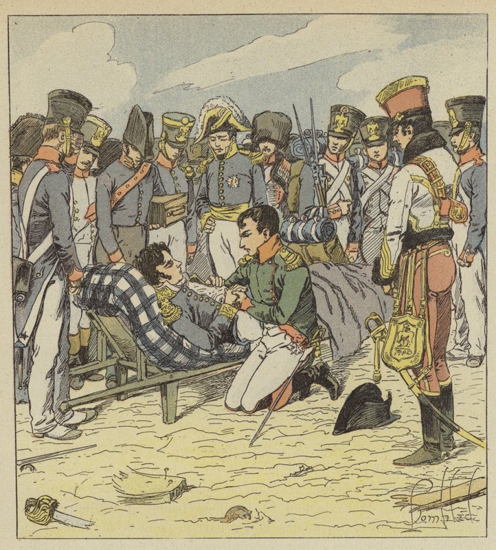 Napolyon ve ölmekte olan Mareşal Lannes by after Louis Charles Bombled