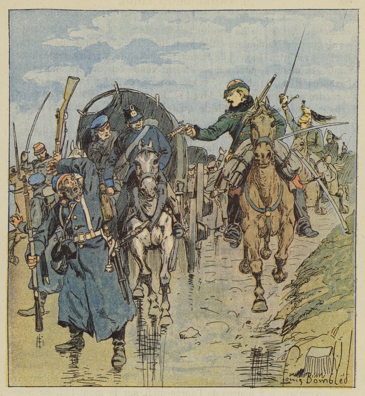 Alman konvoyunun yakalanması by after Louis Charles Bombled