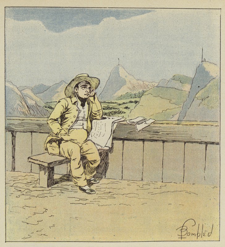 İngiliz gazetelerini okurken İmparatorun hayalleri by after Louis Charles Bombled