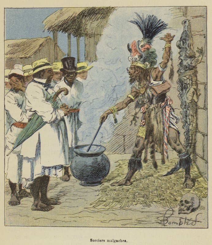 Madagaskarlı büyücüler by after Louis Charles Bombled