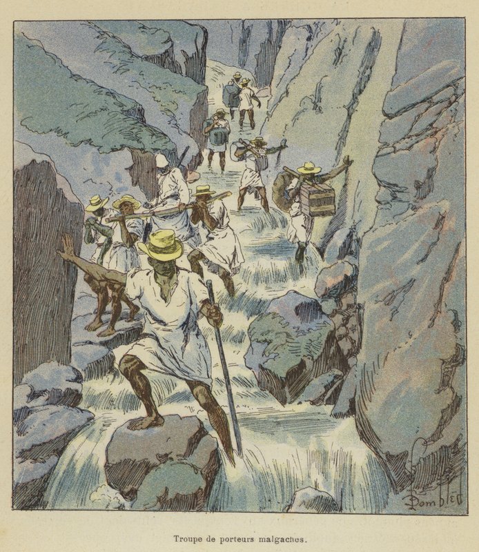 Madagaskarlı hamal birliği by after Louis Charles Bombled