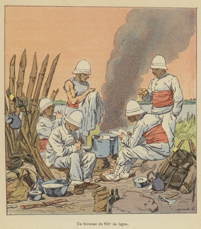 200. hat bivouac by after Louis Charles Bombled