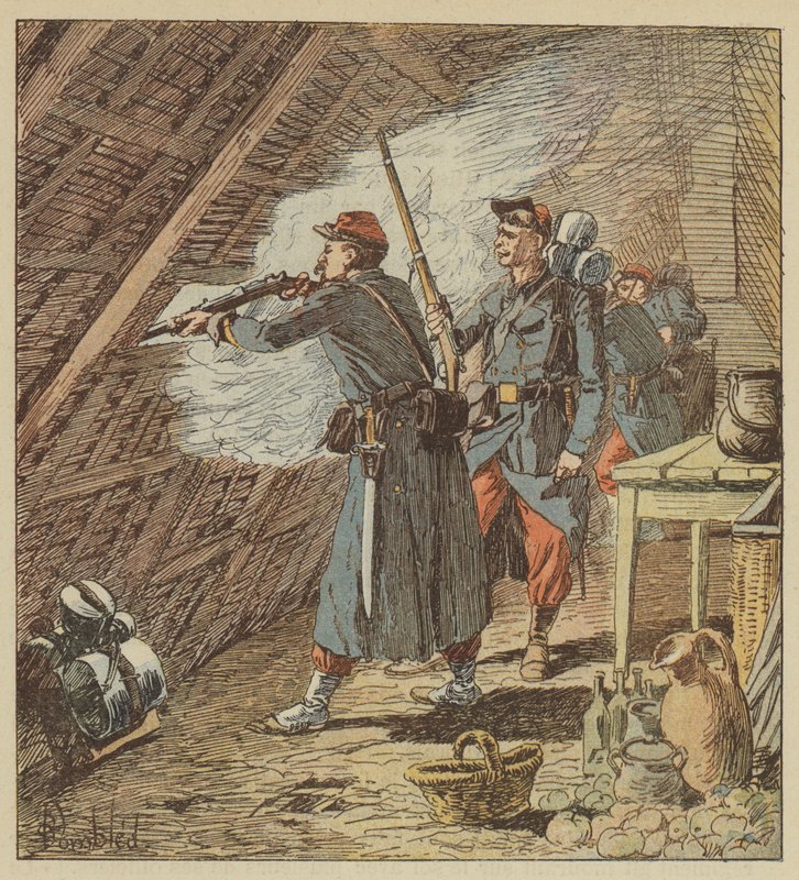 Yabancı lejyonun bir çavuşu seksen adamı etkisiz hale getiriyor by after Louis Charles Bombled
