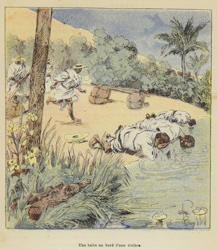 Bir nehir kenarında bir durak by after Louis Charles Bombled