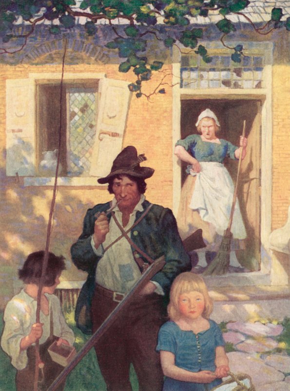 Rip Van Winkle için İllüstrasyon by after Newell Convers Wyeth