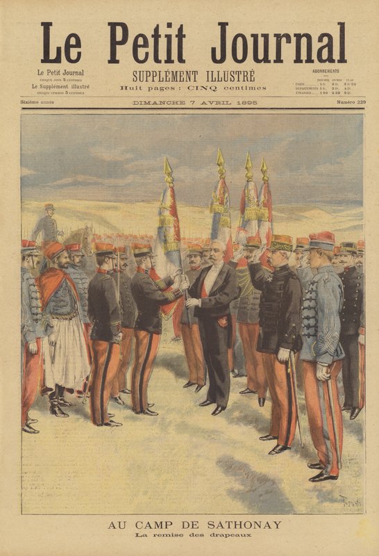 Sathonay Kampında askeri tören by after Oswaldo Tofani