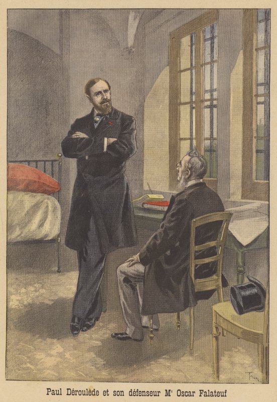 Paul Deroulede ve savunma avukatı Oscar Falateuf by after Oswaldo Tofani