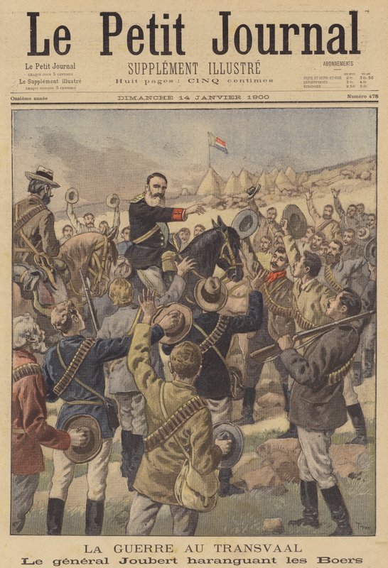 Boer General Joubert birliklerine hitap ediyor by after Oswaldo Tofani