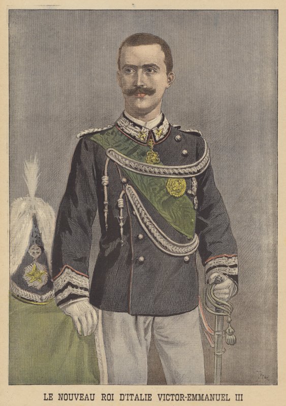 İtalya'nın yeni kralı Victor Emmanuel III by after Oswaldo Tofani
