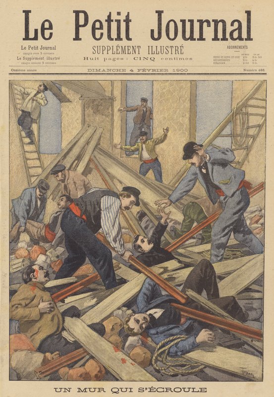 Çöken duvar işçileri yaralandı by after Oswaldo Tofani