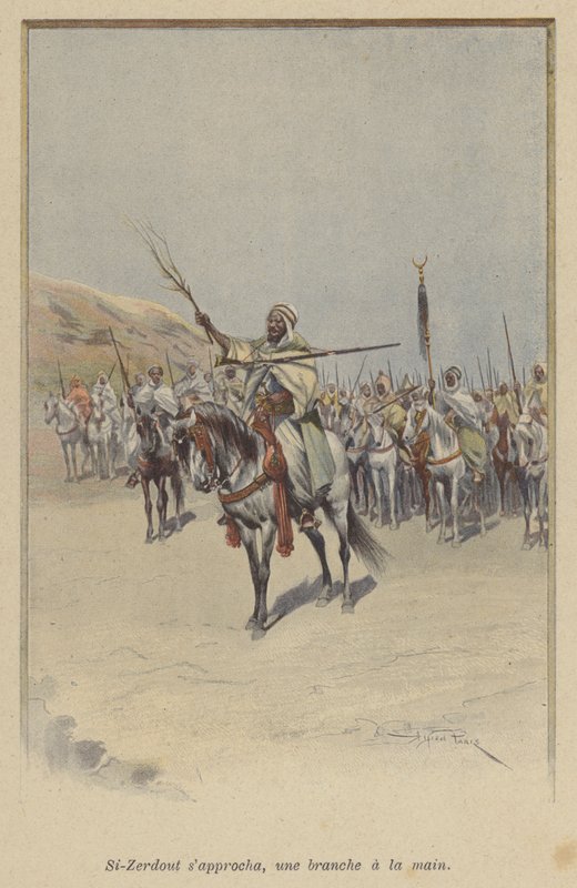 Si-Zerdout, elinde bir dalla yaklaştı. by after Paris