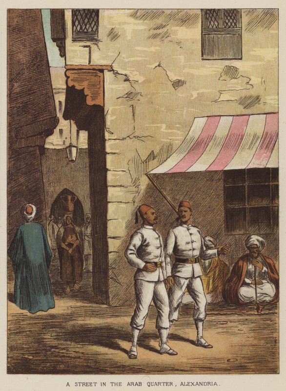 Arap mahallesinde bir sokak, İskenderiye by after Richard Simkin