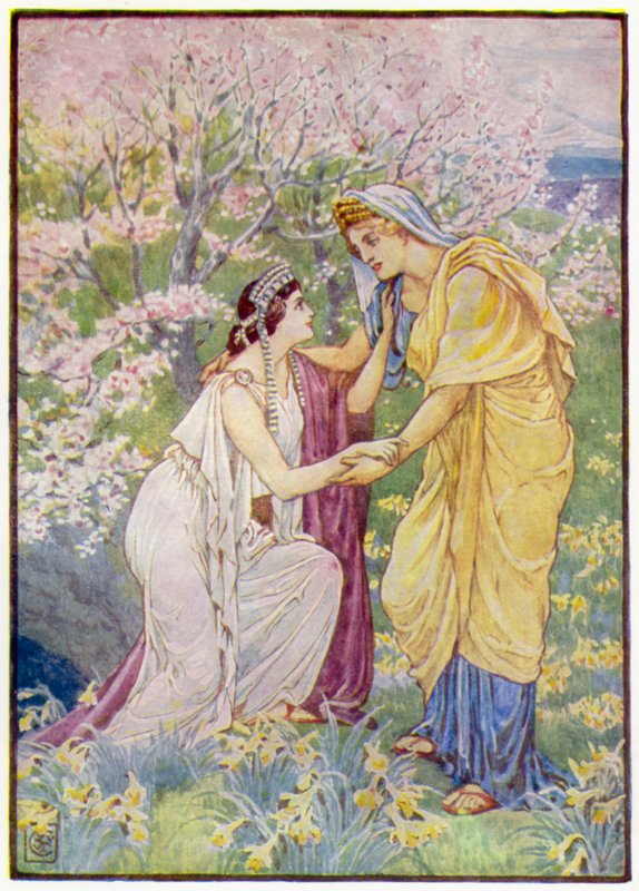 Demeter sevindi, kızı yanındaydı by after Walter Crane