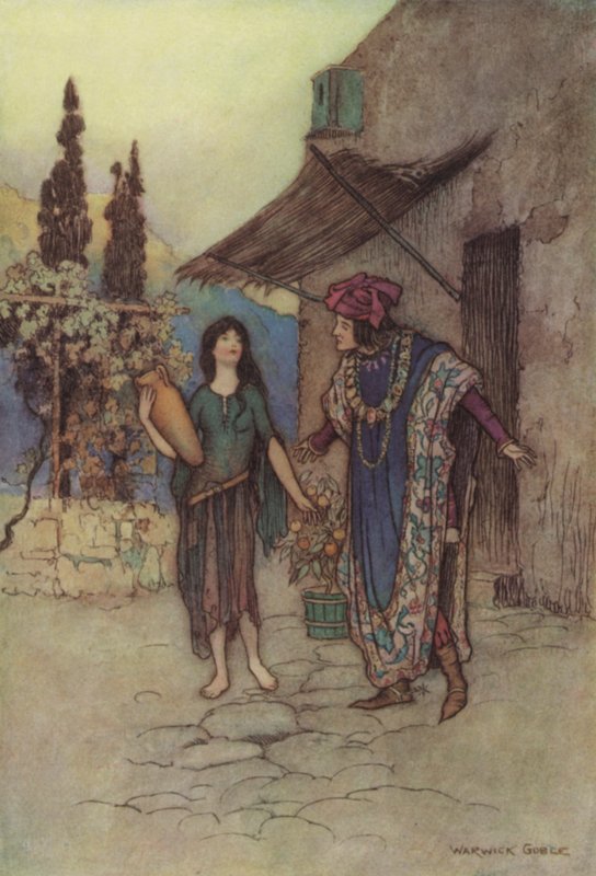 Geoffrey Chaucer, Katiplerin Hikayesi by after Warwick Goble