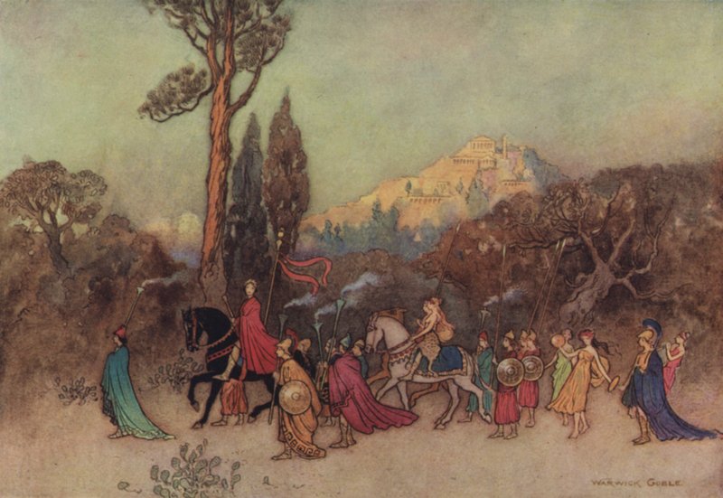 Geoffrey Chaucer, Şövalyeler Masalı by after Warwick Goble