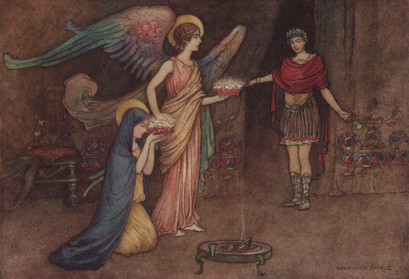 Geoffrey Chaucer, İkinci Rahibe Masalı by after Warwick Goble