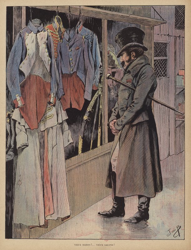 Eski kıyafetler! Eski çizgiler! (renkli taş) by pseudonym for Onfray de Breville Jacques Job